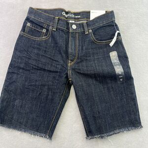 Gap Kids Boys Cut Off Jean Shorts Dark Denim Size 12 Adjustable Waist New